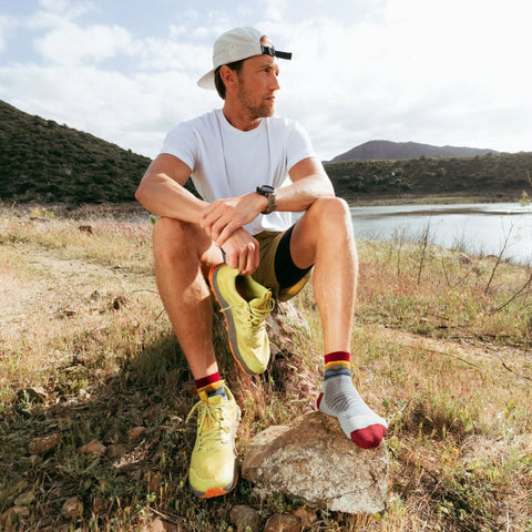 Men's Run Quarter Cushioned Ultra-Lightweight Running Socks