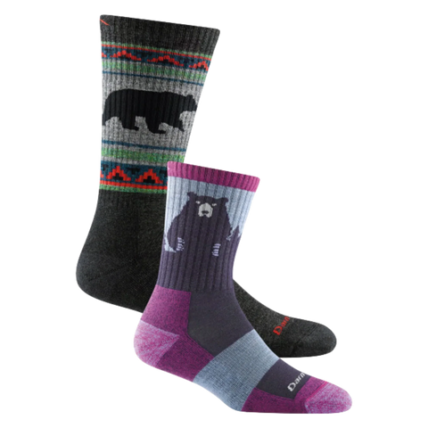 Men's and Women's Bear 2-Pack Hiking Socks