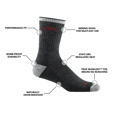 Men's Hiker Midweight Micro Crew 5-Pack