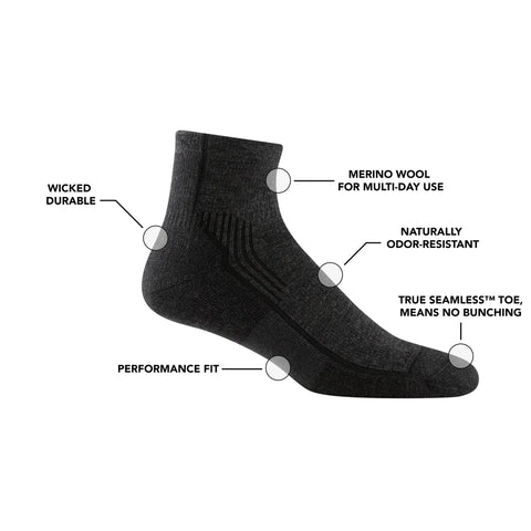 Men's Hiker Quarter Midweight Hiking Socks