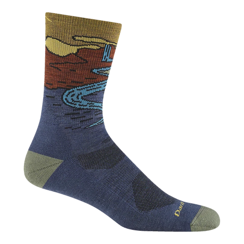Men's Chasing Waterfalls Micro Crew Lightweight Hiking Socks